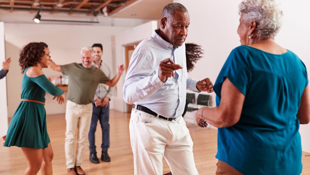 Old Men attending a class